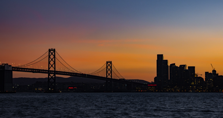 Megan Crandlemire Photography, Bay Bridge at sunset 